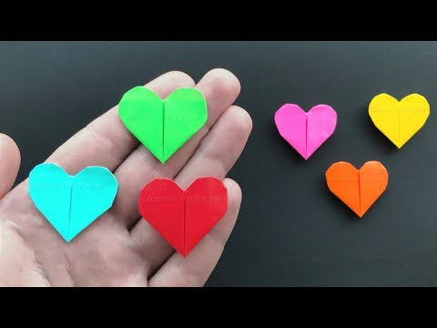Youtube: Origami Herz basteln mit Papier - Bastelideen für Geschenke - Einfaches Herz falten für Valentinstag