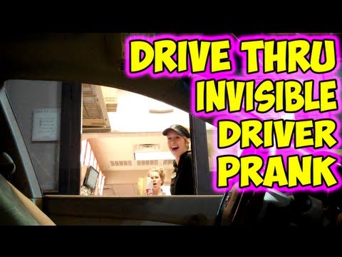 Youtube: Drive Thru Invisible Driver Prank