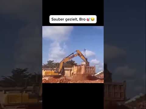 Youtube: Von Präzisionsarbeit keine Spur … Der Bagger ballert einfach ALLES daneben! 🤯🚜💥