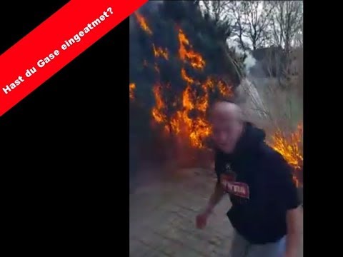Youtube: Mann brennt Hecke ab - Hast du Gase eingeatmet? - Herr Schmidt brennt Hecke ab