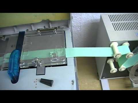 Youtube: Lochband Stanzen mit dem ROBOTRON A5120 (Lochstreifen, Punchtape)