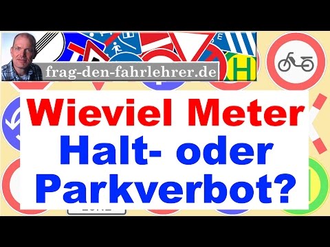 Youtube: PARKEN - PARKVERBOTE UND HALTVERBOTE MIT METERANGABEN - THEORIE LERNEN FÜR DIE FAHRSCHULE