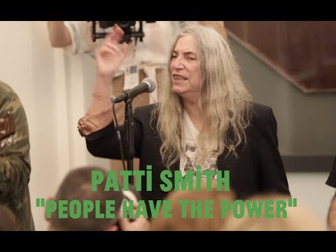 Youtube: Choir! Choir! Choir! & Patti Smith sing "PEOPLE HAVE THE POWER" in NYC with Stewart Copeland