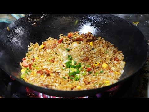 Youtube: Chinese street food-best fried rice , fried noodles at night market Awesome Wok Technique