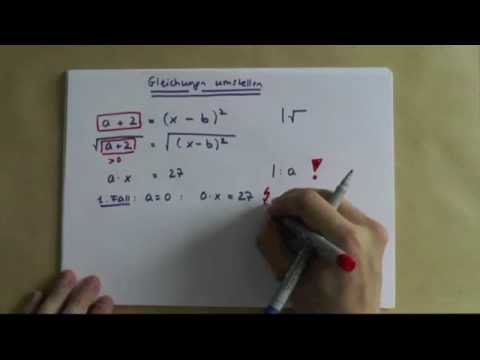 Youtube: Gleichungen umstellen