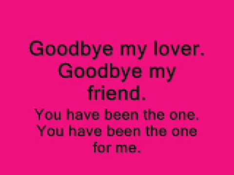 Youtube: james blunt - goodbye my lover (lyrics)