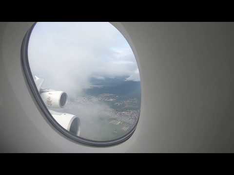 Youtube: Посадка Airbus A380 Emirates на Маврикии