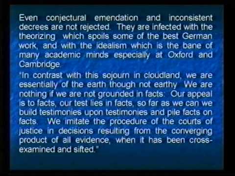 Youtube: Krieg der Bibeln 1/2  Vortrag von Walter Veith, aus dem Jahr 2004