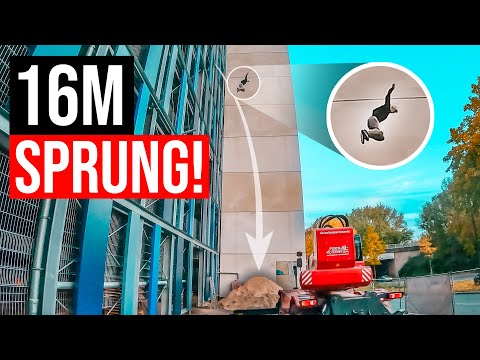 Youtube: NEUER WELTREKORD! - 16M Sprung in einen SANDHAUFEN! | Parkour in Essen