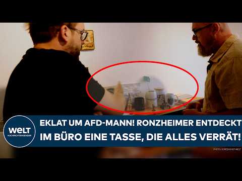 Youtube: DEUTSCHLAND: Eklat um AfD-Mann! Paul Ronzheimer entdeckt im Büro eine Tasse, die alles verrät!