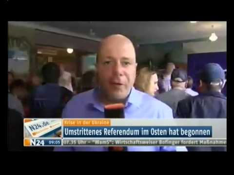 Youtube: Донецк Немецкий журналист поражён тем, как идёт голосование 11 05 2014