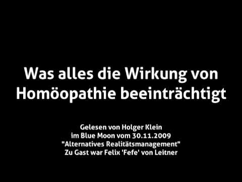 Youtube: Was alles die "Wirkung" von Homöopathie beeinträchtigt