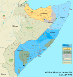 Somalia map states regions districts