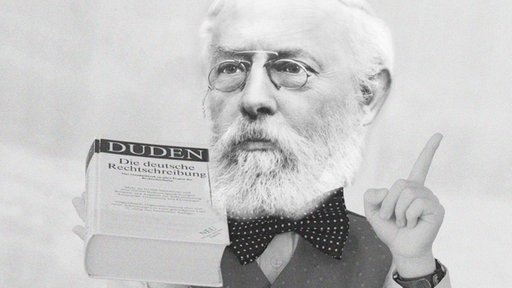 Konrad Duden mit Duden