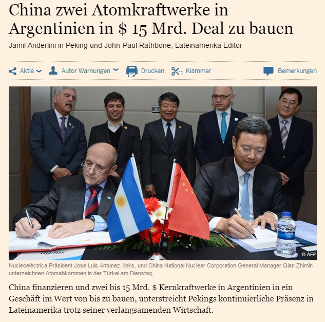 China baut in Argentinien deutsch