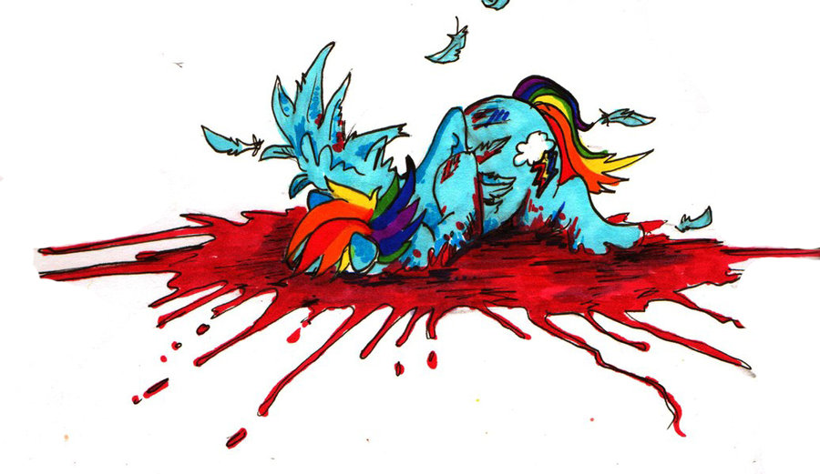 my little pony macabre   rainbow dash by