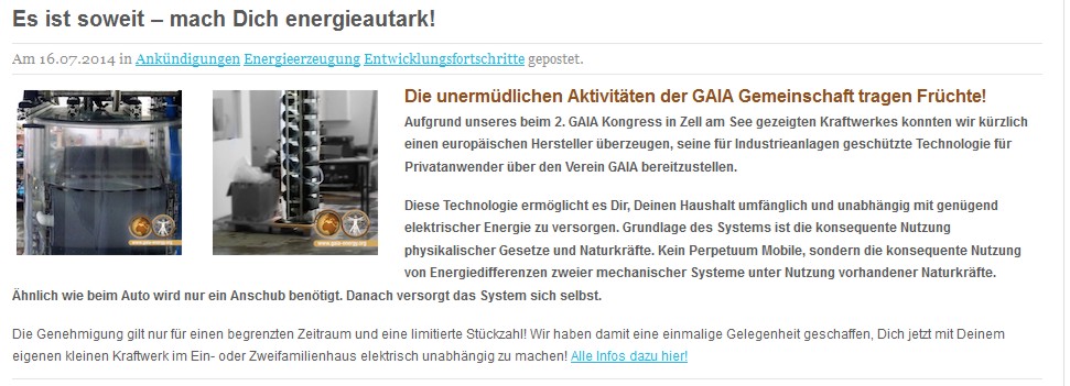 GAIA Limitierte Stueckzahl 2