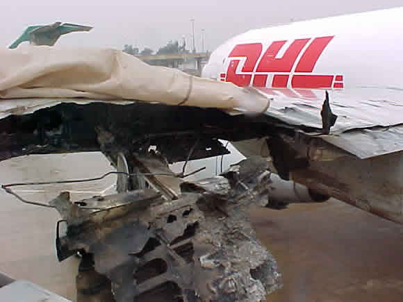 DHL Airbus 300 freighter was hit by a SA