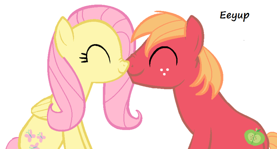 fluttershy x big macintosh vector by lol