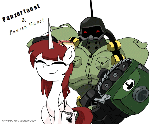 panzerfaust and lauren faust by alfa995-
