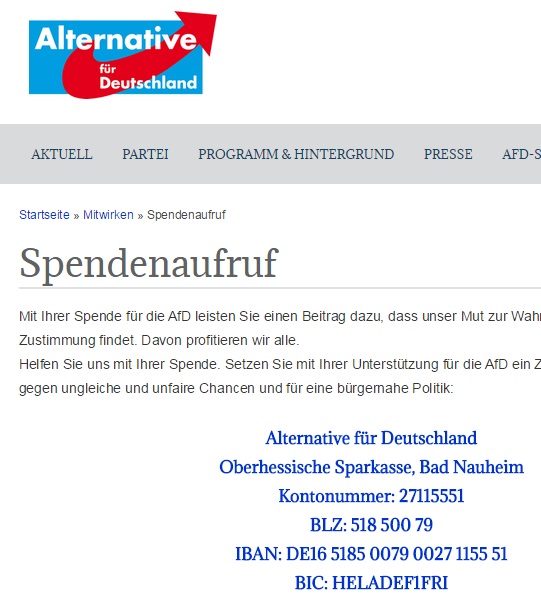 Spendenaufruf