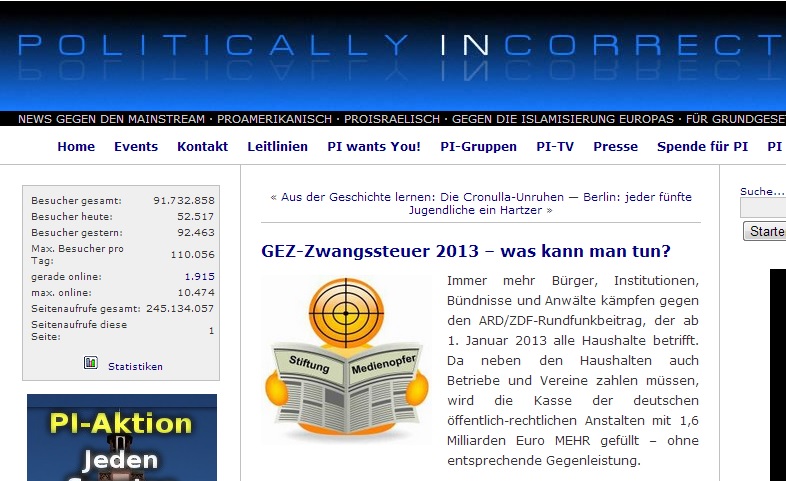 GEZ-Zwangssteuer 2013