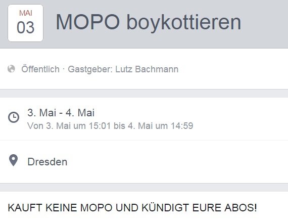 Mopo boykotieren