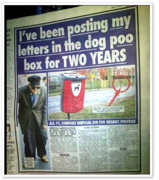 man-posts-letters-into-a-dog-poo-disposa