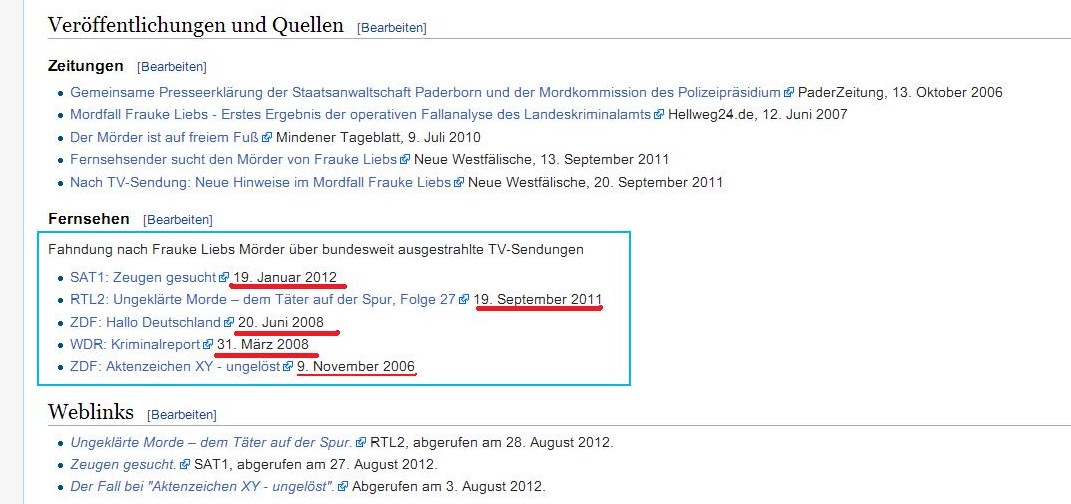 Wiki Frauke TV Beitraege