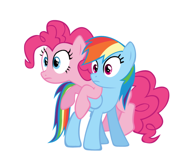 rainbow dash and pinkie pie vector by ke