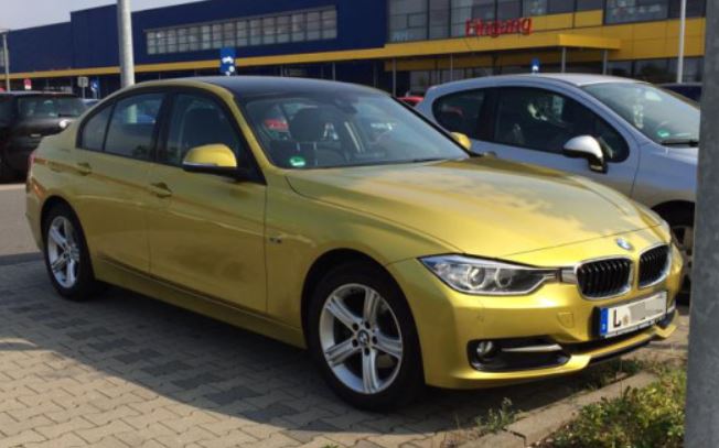 BMW F30 austin yellow