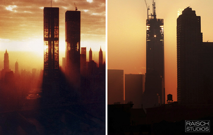 world trade center sunrise 2013 1972