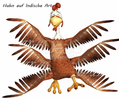 Huhn Indische Art