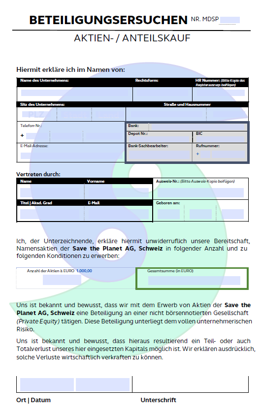 Beteiligungsersuchen