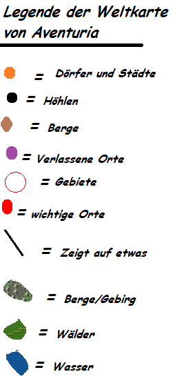 Legende der Weltkarte von Aventuria