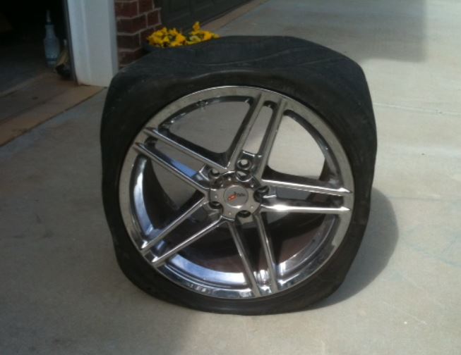 vacuumed corvette tire