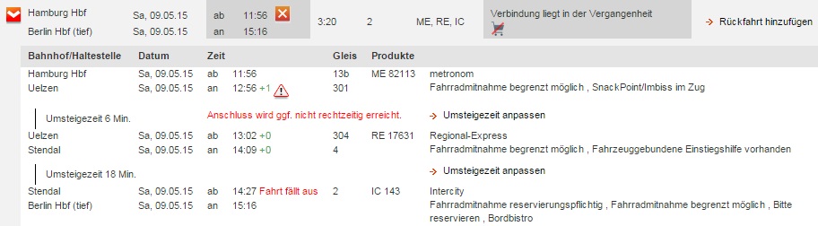 Zuege zur Reichtagsdemo Stendal