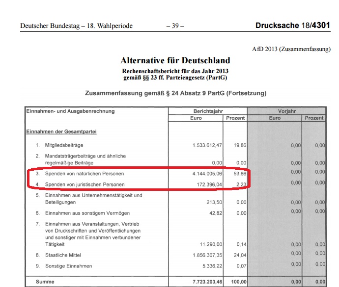 AfD Rechenschaftsbericht 2013