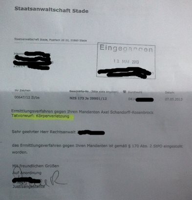 Einstellung Verfahren AS